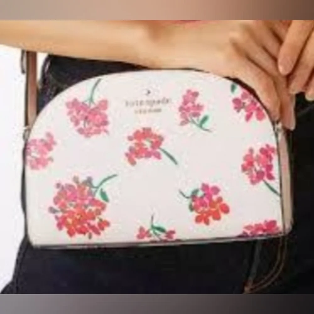Bnwt Kate Spade Perry Floral Leather Dome Crossbody bag